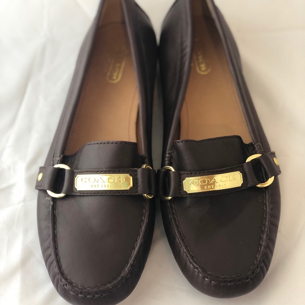 Coach Brown Felisha Jaquard Loafers size 9